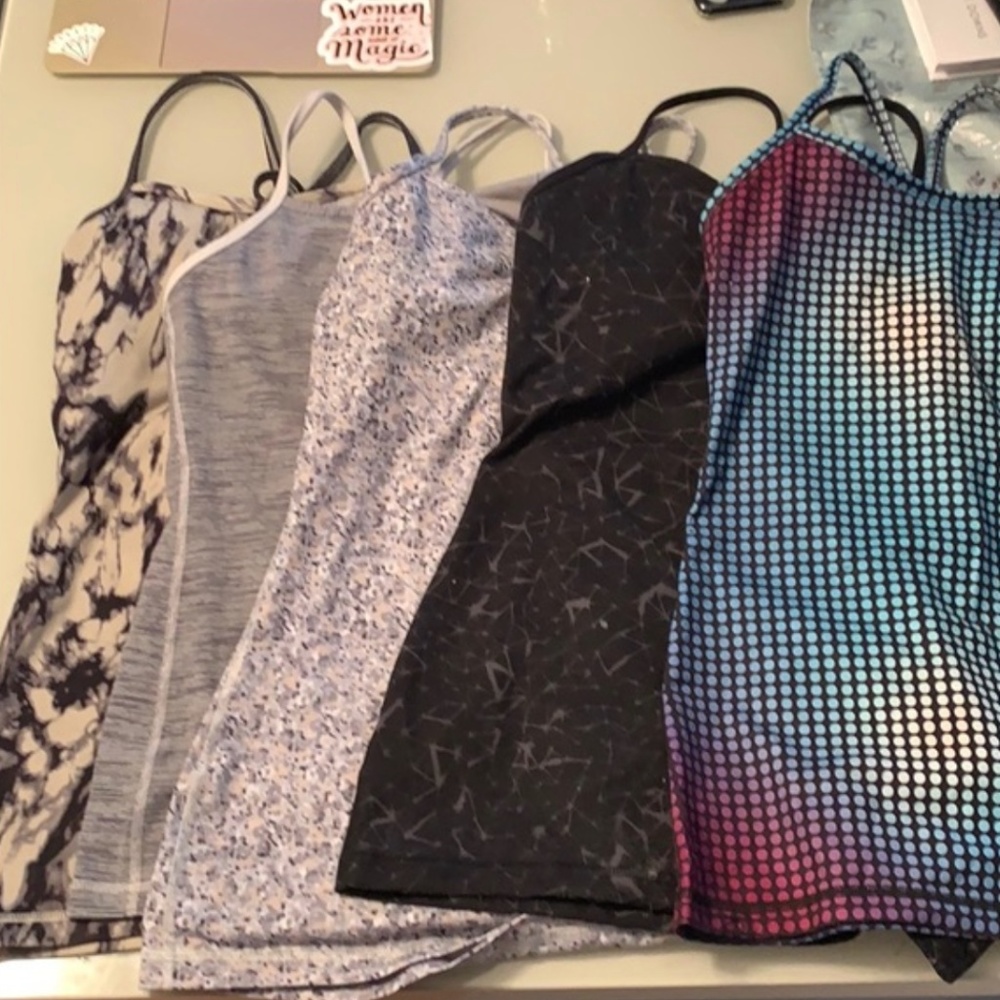 Lot of 5 LULULEMON power Y tank